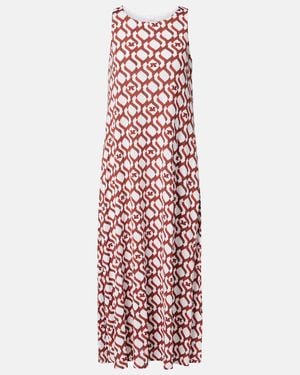 Max Mara Paste Printed Midi Dress - Red