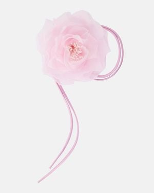 Max Mara Brosche Jessy Aus Seide - Pink