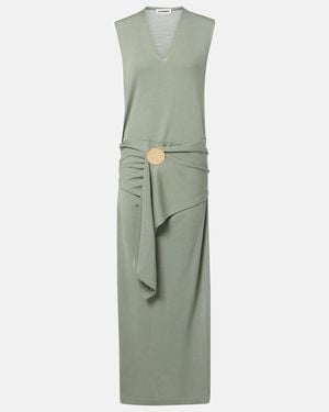 Jil Sander Virgin Wool Maxi Dress - Green