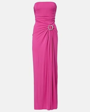 Jonathan Simkhai Emma Gathered Jersey Bustier Dress - Pink