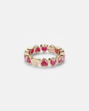 SHAY 18Kt Ring With Rubies And Diamonds - White