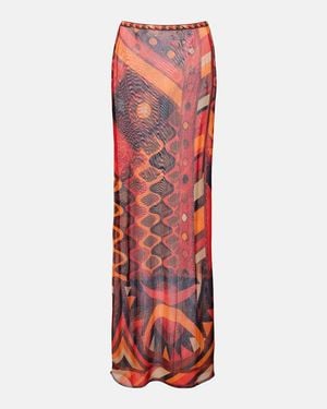 PUCCI Vivara Tulle Maxi Skirt - Red