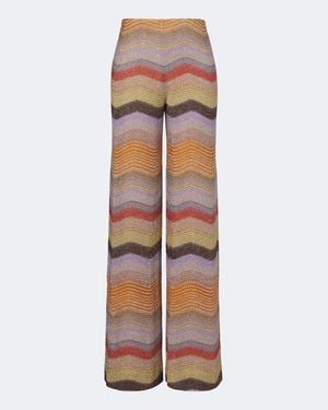 Missoni Wave Lame Wide-Leg Pants - Multicolor
