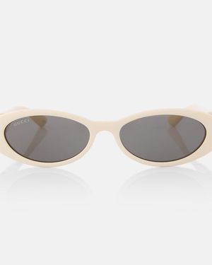 Gucci Gg Oval Sunglasses - Grey