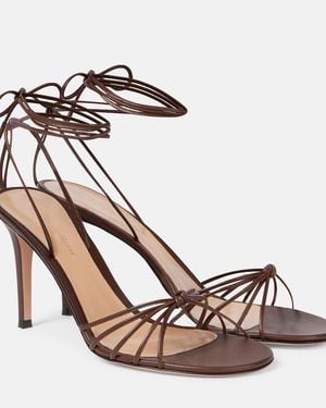 Gianvito Rossi Gwyneth Leather Sandals - Metallic
