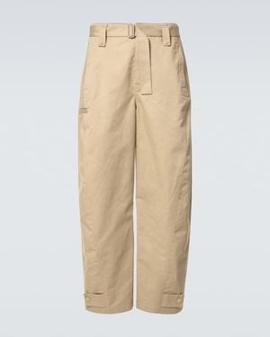 Lemaire Twisted Cotton And Linen Twill Trousers - Natural