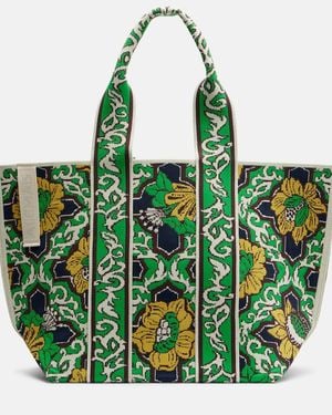 ALÉMAIS Tote Bag Liana Large Aus Jacquard - Grün