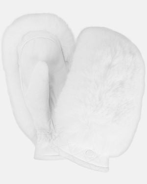 Goldbergh Hill Leather Ski Mittens - White