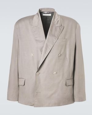 Our Legacy Halt Double-Breasted Blazer - Grey