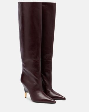 KHAITE Bella 100 Leather Knee-High Boots - Brown