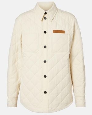 Bottega Veneta Quilted Cotton-Blend Overshirt - Natural