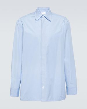 Jil Sander Pinstriped Cotton Shirt - Blue