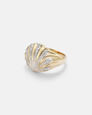 Yvonne Léon Ring Coquillage Aus 18Kt Gelbgold (750/1000) Mit Diamanten - Weiß
