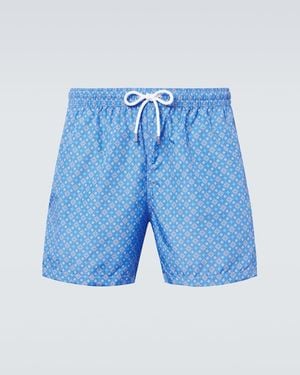 Fedeli Madeira Floral Swim Trunks - Blue