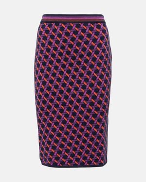 Diane von Furstenberg Hazel Jacquard Midi Skirt - Purple