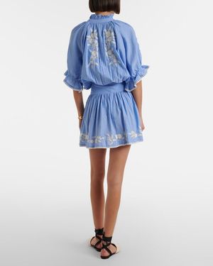 green emerald velvet dress Denim Blue V-Back Mini Dress  Juliet Dunn London
