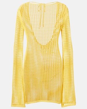 Bananhot Serena Crochet Minidress - Yellow