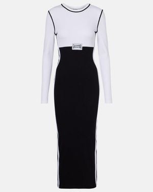 Jean Paul Gaultier Logo Cotton-Blend Jersey Maxi Dress - Black