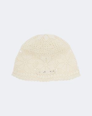 Magda Butrym Crochet Cotton Beanie - Natural