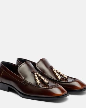 Loewe Verzierte Loafers Aus Leder - Braun