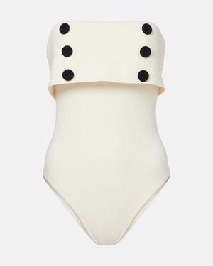 Karla Colletto Billie Colorblocked Swimsuit - Natural
