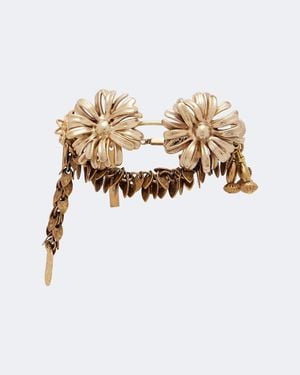 Dries Van Noten Floral Embellished Bracelet - White