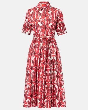 La DoubleJ Libertine Printed Cotton Shirt Dress - Red