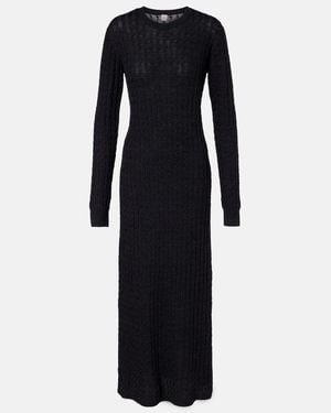 TOTEME Cable-Knit Wool Maxi Dress - Black