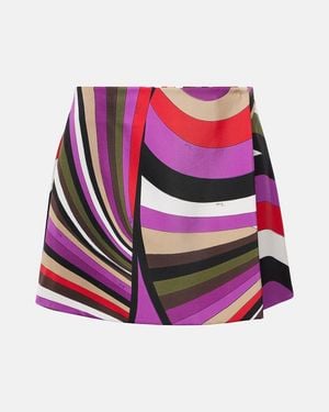 PUCCI Iride Silk Miniskirt - Pink