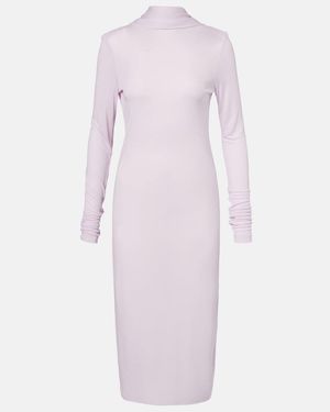 TOTEME Draped Jersey Midi Dress - Pink