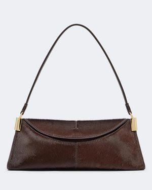 Balmain 64-83 Small Calf Hair Shoulder Bag - Brown