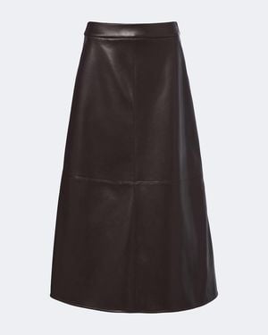 Max Mara Panelled Coated Jersey Midi Skirt - Black