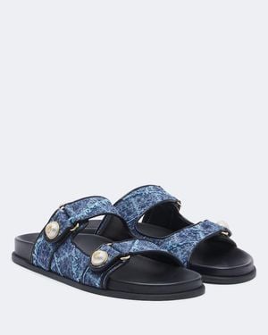 Jimmy Choo Fayence Denim Sandals - Blue
