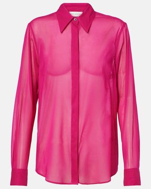 Dries Van Noten Silk-Blend Shirt - Pink