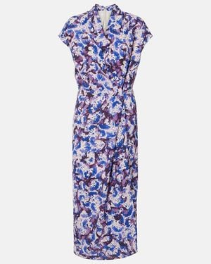 Dries Van Noten Printed Midi Dress - Purple