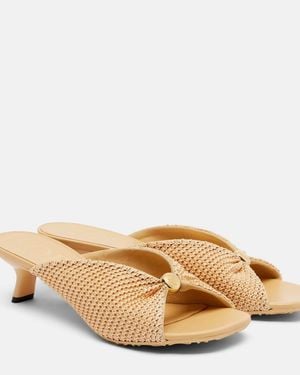 Loewe Paula's Ibiza Pebble Soft Mules - Natural