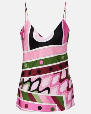 PUCCI Vivara Silk Satin Top - Pink