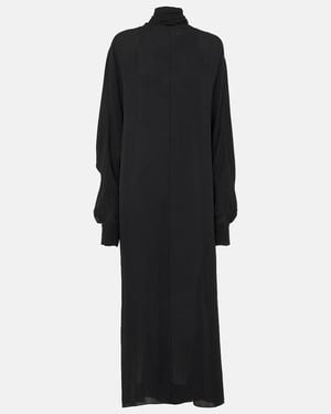 KHAITE Lexi Silk Georgette Maxi Dress - Black