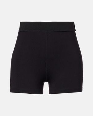 Wardrobe NYC High-Rise Jersey Shorts - Blue