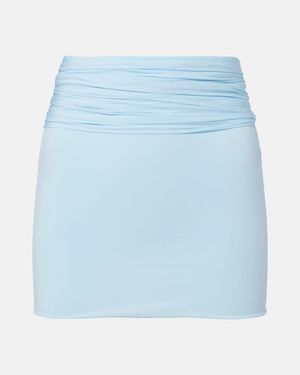 Wardrobe NYC Minifalda Fruncida - Azul