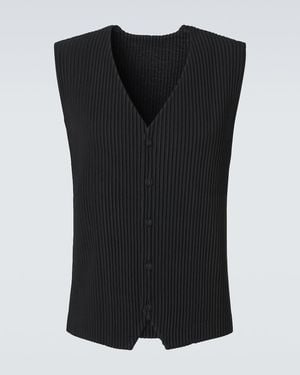 Homme Plissé Issey Miyake Basics Pleated Vest - Black