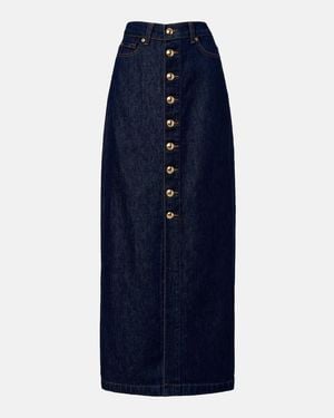 7 For All Mankind Denim Maxi Skirt - Blue