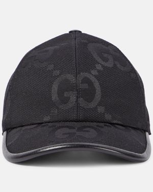 Gucci Jumbo Gg Canvas Baseball Cap - Black