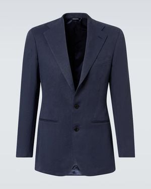 Saman Amel Linen Blazer - Blue