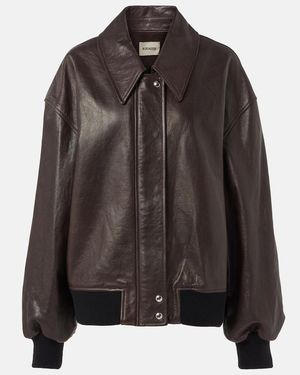 KHAITE Shelman Leather Blouson - Black