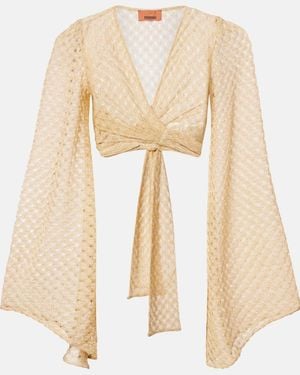 Missoni Lame Crop Top - Natural