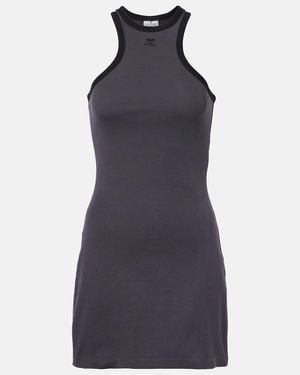 Courreges Minikleid Scuba Aus Baumwoll-Jersey - Blau