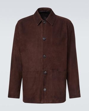 Saman Amel Jacke Aus Veloursleder - Braun