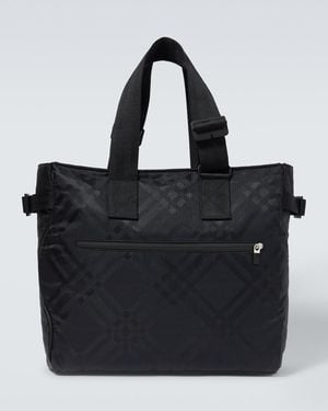 Burberry Check Jacquard Tote Bag - Black