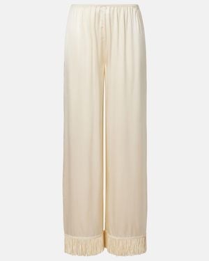 Doen Hose Lavon Aus Seidensatin - Natur